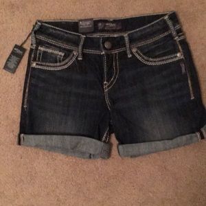 Silver Jean Shorts